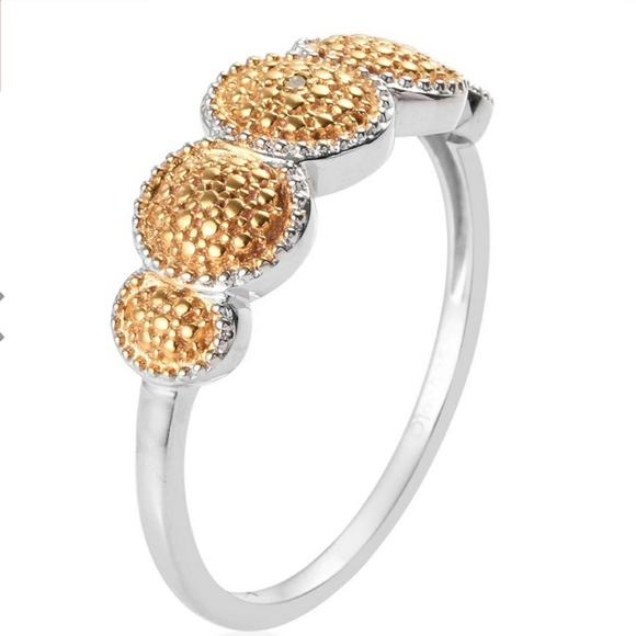 Yellow Diamond Yellow Rhodium, Platinum .925 SS - Picture 4 of 5